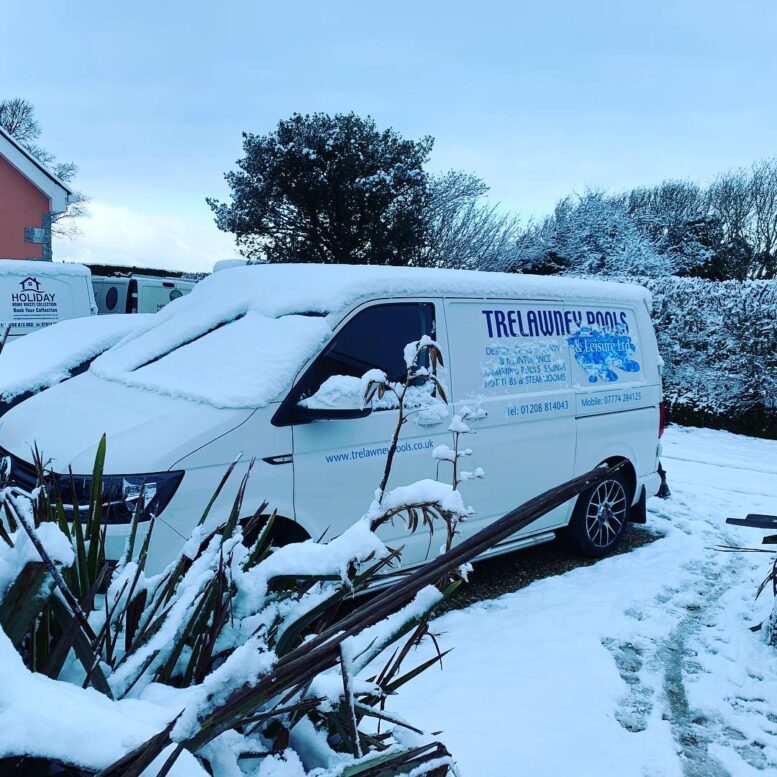 Trelawney Swimming Pools Cornwall in the Snow Trelawney Swimming Pools Cornwall